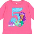 thumbnail image 4 of Inktastic Fifth Birthday Mermaid Girls Long Sleeve Toddler T-Shirt, 4 of 5