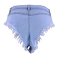 thumbnail image 3 of Women's Sexy High Waisted Stretch Mini Denim Shorts Hot Pants, 3 of 6