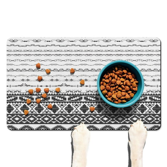 Rustic Style Dish Drying Mat Non-Slip Absorbent Quick Dry Waterproof Washable for Kitchen Counter or Sink Area