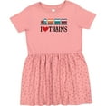 thumbnail image 3 of Inktastic I Love Trains Girls Toddler Dress, 3 of 5