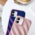thumbnail image 4 of Compatible with iPhone 12 Case and iPhone 12 Pro Case Luxury 3D Water Ripple Shape Pattern Camera Lens Protection Shockproof Soft TPU Case for Women Girls Slim Phone Case (Light Pink), 4 of 13