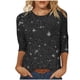 thumbnail image 2 of Tejiojio Women's Sequin Top Round Neck 3/4 Sleeves Sparkly Casual Party Blouse S-2XL, 2 of 5