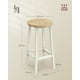 thumbnail image 3 of VASAGLE Taburete de bar, Juego de 2, Sillas de Bar, Sillas de Cocina con Estructura de Metal, Fácil Montaje, con Reposapiés, para Cocina, Salón, Comedor, Beige Roble y Blanco Clásico, 3 of 4