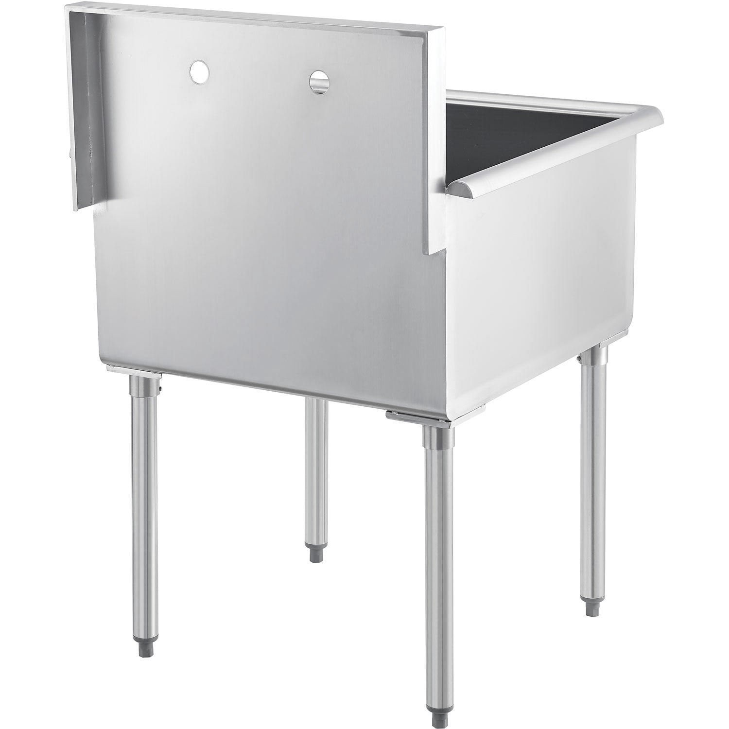 Global Industrial Stainless Steel Utility Sink, 24" x 24" x 14" Deep, Non-NSF