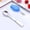 Blue, variant on 2 Pcs Foldable Fork, Stainless Steel, Portable Fork with Storage Case for Travel Camping Outdoors Picnic, 6.1x1.34 inch