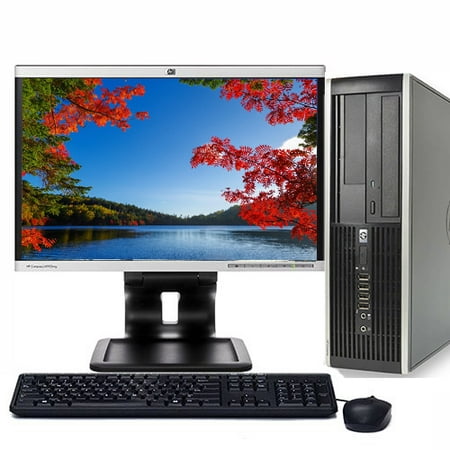 Refurbished HP Elite Windows 10 Desktop Computer with an Intel Quad Core i5 CPU 4GB RAM 250GB HD DVD-RW Wifi and a 19
