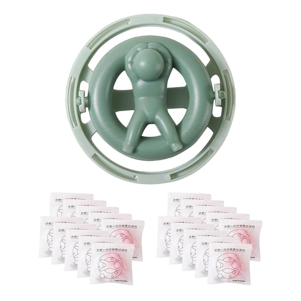 Atrapapelusas para lavadoras, bolas de lavandería, pelusas flotantes, herramientas de limpieza, pelos flotantes Verde