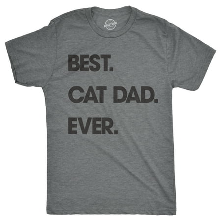 Mens Best Cat Dad Ever Tshirt Funny Fathers Day Kitty Tee For