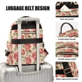 thumbnail image 4 of Quilted Backpack Fashion Backpack 11.41 * 6.1 * 14.17 Inch Women's Fashion Backpack Picnic Shopping Travel Out Sports backpack Large Red Flowers, 4 of 7