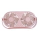 thumbnail image 1 of Pink Ventilador de escritorio doble pequeño ventilador de mesa portátil 3 velocidades de enfriamiento cabeza ajustable ventilador de aromaterapia personal giratorio de 360 ​​grados, 1 of 5