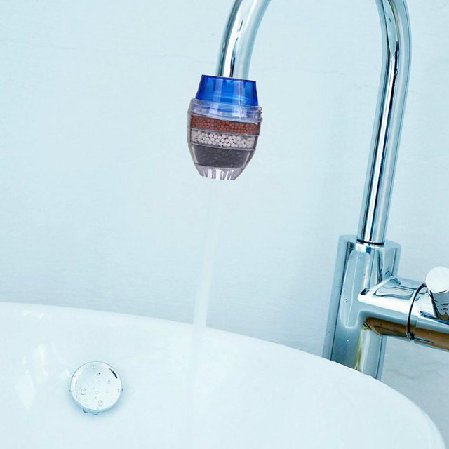 Purificador de agua del grifo de la casa filtro de grifo de eliminación de óxido de carbón activado (azul) Ndcxsfigh Nuevos Originales
