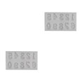 thumbnail image 4 of Billuyoard Moldes para mousse Suministros para fiestas Accesorios de cocina Número de molde en relieve Fundición de dulces Die Celebration Postre Capital Número/Gris claro 2piezas Billuyoard CBP264104, 4 of 6