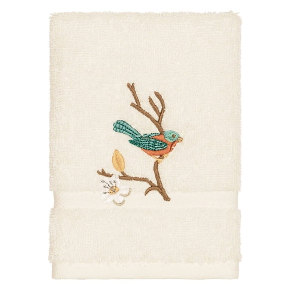 Linum Home Textiles Springtime Turkish Cotton Embellished Washcloth