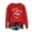 Red, variant on QUNYINEY Love Heart Sweatshirts for Women Crew Neck Casual Long Sleeve Black Tops Pullover Drop Shoulder Loose Sweatshirts