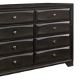 thumbnail image 4 of Benzara BM203182 Wooden Dresser with 8 Drawers & Chamfered Leg, Gray & Silver, 4 of 5