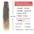 thumbnail image 2 of Synthetic Double Ended Boho Dreadlock Extensions 24 Inch Ombre Honey Blonde Dread Extensions 10 Strands Handmade Boho Box Braids Wavy Curly Ends Braid in Handmade Thin Wool Dreads for Women, 2 of 2