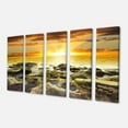thumbnail image 2 of Beautiful Orange Sundown Beach - Seashore Canvas Art Print, 2 of 3