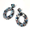 thumbnail image 3 of PVCS Creative Acetate Plate Geometry Elliptical Diamond Earrings Women's Jewelry, 3 of 7