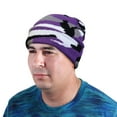 thumbnail image 3 of Falari Men Women Knitted Skully Beanie Hat Ski Cap Plain Solid Color Warm Great for Winter Purple Camouflage, 3 of 3