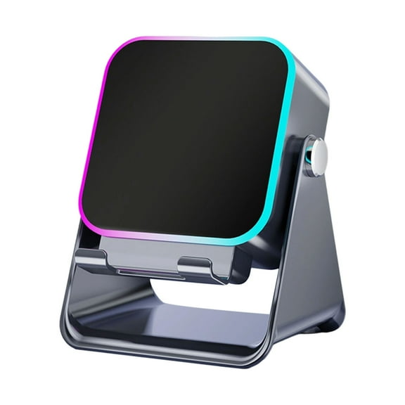 5-in-1 Wireless Induction Bluetooth Speaker with Adjustable Phone Stand, Wireless Induction, Dual-Mode Connectivity Audio Speaker Phone Stand, 360° Adjustable Holder(Black)