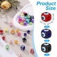 thumbnail image 2 of Uxcell Cuentas de Ojo Malvado de 16 mm, 10 Pcs Charm de Ojo Malvado Turco de Resina con Gran Agujero para Conector de Pendiente de Bricolaje, Pulsera, Collar, Aretes, Azul Oscuro/Negro/Rojo, 2 of 7