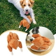 WANGJIAOID Squeaky Dog for Aggressive Chewers Roast Chicken Stuffed