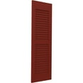 thumbnail image 3 of Ekena Millwork 18"W x 62"H Americraft Two Equal Louver Exterior Real Wood Shutters (Per Pair), Pepper Red, 3 of 10