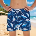 thumbnail image 2 of Athletic Shorts for Men Drawstring Elastic Waistband Printed Swim Shorts, 2 of 4
