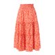 thumbnail image 2 of VISgogo Falda para Mujer, Floral/Punto/Estampado de Leopardo Volante Dobladillo Cintura Alta Falda Midi Femenina con Bolsillos Laterales VISgogo moda, 2 of 9