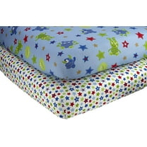 Little Bedding by NoJo Monster Babies - 2 Count Crib Sheet Set