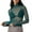 Green, variant on Women T-shirt, Long Sleeve Turtleneck Swiss Dots See-through Slim Fit Sheer Tops Clubwear