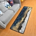 thumbnail image 2 of Kitchen Rugs and Mats Non-Skid Washable Runner Rugs Navy Blue Marble with Golden Veins Long 72x24 inch for Floor Cushioned Hallway Entryway Indoor 2x6, 2 of 7