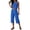A-Blue1171, variant on Women's Pocketed Two Piece Set Crew Neck Daily Walk Capri Suit