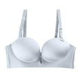 thumbnail image 1 of Aayomet Womens Bras and Comfortable Summer Thin Traceless Wrap Up No Steel Rim Side Bra (Gray, 80), 1 of 4
