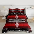 thumbnail image 2 of Feelyou Black Red Aztec Twin Comforter Sets, Vintage Fashion Abstract Bedding Set, 2-Piece, 2 of 8