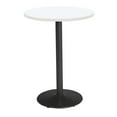 thumbnail image 3 of KFI Studios Mode 2.5' Round Bistro Table, Designer White, Black Base, 3 of 5