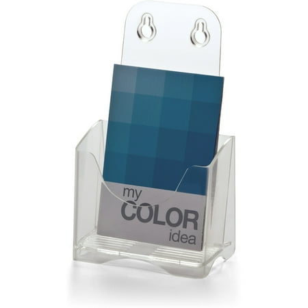 Literature Wall Pocket Portrait - Officemate OIC Single Pocket Literature Holder, 4.125 inch Wide Leaflets, Clear (23012)