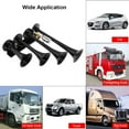 12V/24V Train Horn Loudest 4 Trumpet Air Horn Kit, 105115 DB Super