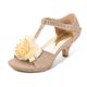 thumbnail image 1 of Sandalias para Niñas DREAM PAIRS SDSD227K con Tira en T y Flor Dorada, 1 of 6