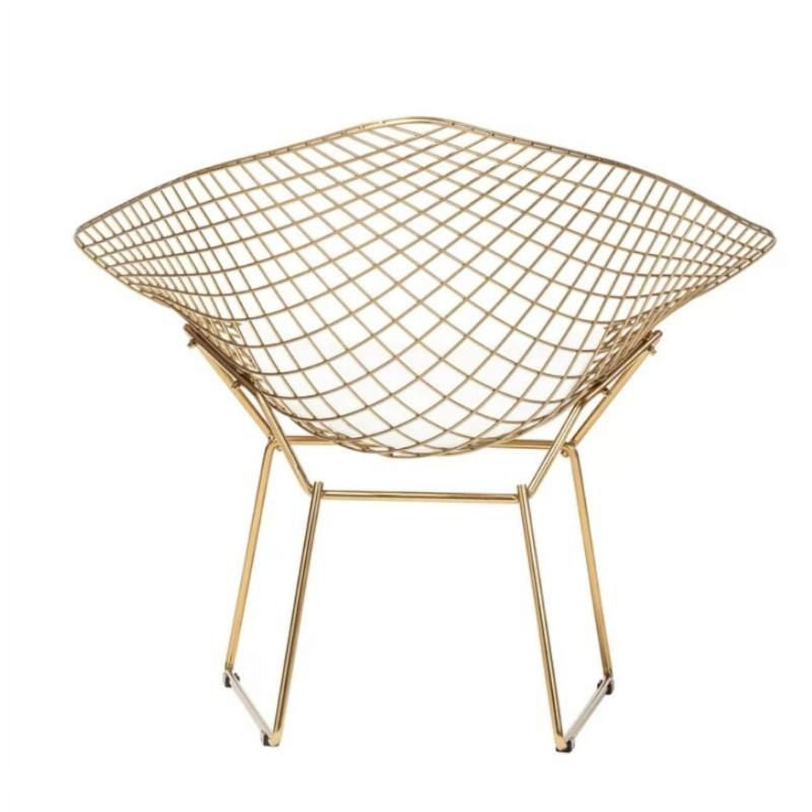 Plata Import Gold/White Diamond Bertoia Chair