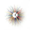 thumbnail image 2 of Ardeola - Medusa Rainbow XL - 23.5 in Analog Battery Powered Boho Sunburst Wall Clock, 2 of 11