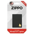 thumbnail image 6 of Zippo Engraved Flame Icon Black Matte Pocket Lighter, 6 of 6
