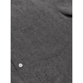 thumbnail image 3 of Youclos Men's Button Down Shirt Linen Short Sleeve with Pocket, 3 of 7