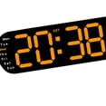 thumbnail image 4 of Reloj despertador digital, reloj de escritorio conmutable  degreeF/ degreeC, visualización de temperatura, fecha y semana, reloj calendario para mesita de noche, Naranja, 4 of 6