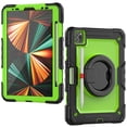 thumbnail image 7 of ELEHOLD Rugged Case for iPad Pro 11" 2022/2021/2020/2018 iPad Air 5/4 Full Body Protective Portable Folding Handle Grip 360° Rotating Kickstand Pencil Holder Shockproof Anti-Scratch Hybrid Cover,B, 7 of 7