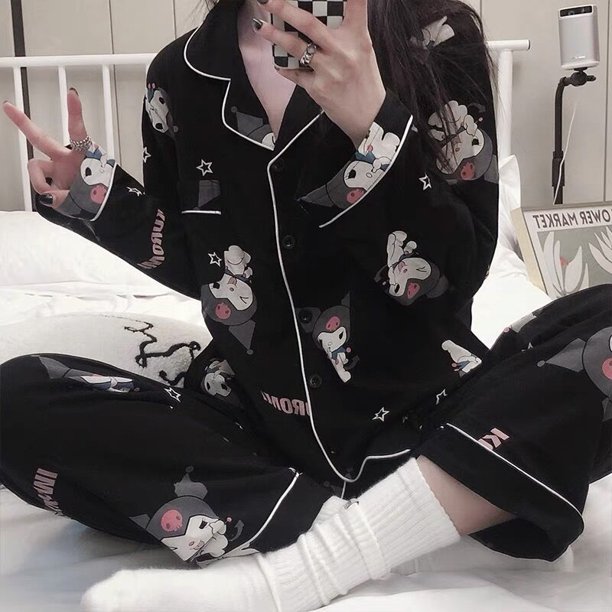 Anime Sanurgent nueva moda mujer pijamas de manga larga remojo pantalones lindo camisón algodón Loungewear lápiz Shin-chanzhangyuxiang zhangyuxiang unisex