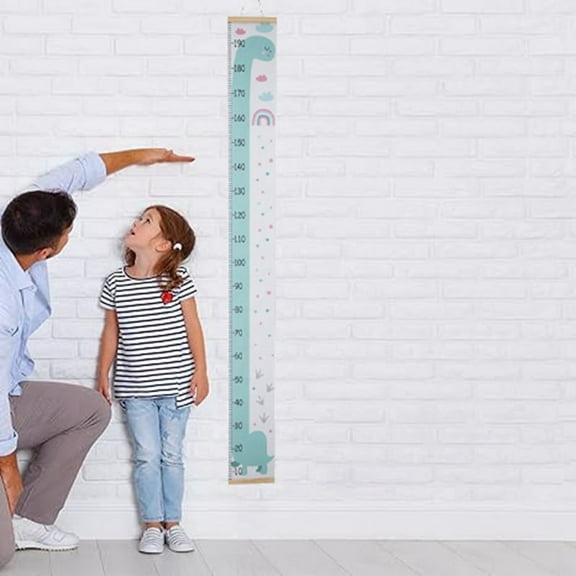 D Canvas Growth Chart for Kids -Unisex Kids Room Wall Decor -Measuring Height Chart-Wall Tape with Height Chart for Kids
