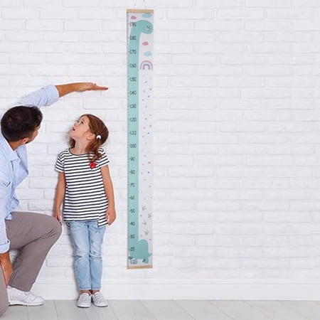 F Canvas Growth Chart for Kids -Unisex Kids Room Wall Decor -Measuring Height Chart-Wall Tape with Height Chart for Kids