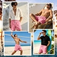 thumbnail image 2 of DAKIMOE Mens Shorts Corduroy Casual Elastic Waist Drawstring Summer Shorts Men with Pockets Lightweight Breathable Workout Shorts for Beach S to 2XL, 2 of 11