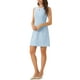 thumbnail image 4 of INSPIRE CHIC Vestido de Tweed para Mujeres con Escote en Llave, Vestidos de Trabajo Sin Mangas, Azul Claro L, 4 of 6